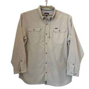 Patagonia Sol Patrol II Long Sleeve Fishing Shirt 3XL Tan Outdoor Ripstop READ